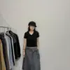 26H10個性西裝裙(灰)