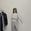 26H01假兩件薄長袖(灰)