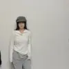 26H06溫柔垂墜綁帶上衣(白)