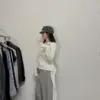 26H06溫柔垂墜綁帶上衣(白)
