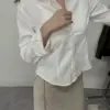 26H07個性短版襯衫(白)