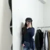 26H06溫柔垂墜綁帶上衣(藍)